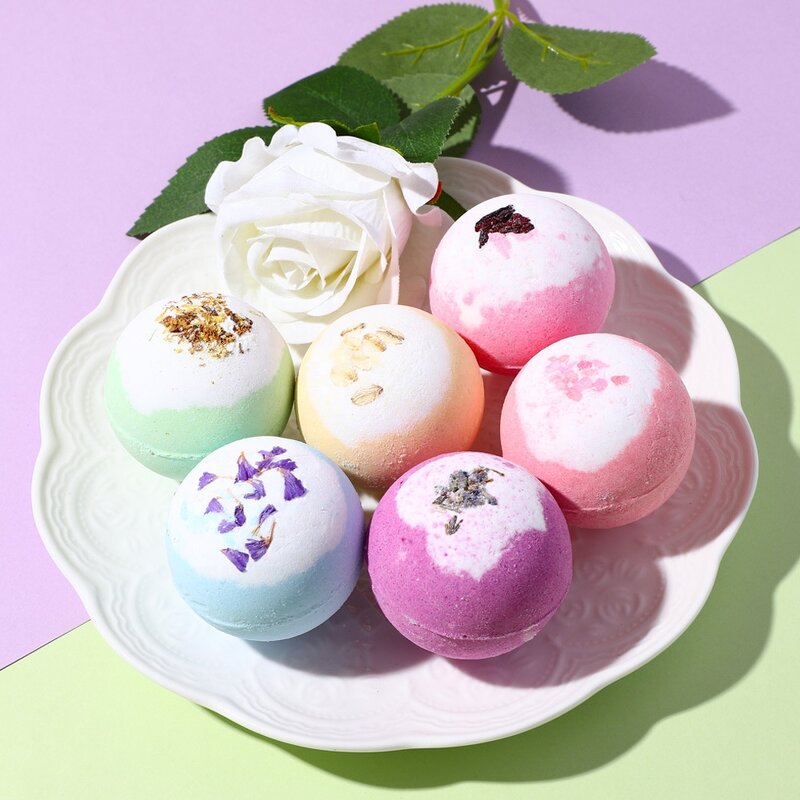 Organic Bath Bombs & Salts Kit Manufacturer - Private Label, Bulk 6 Flavors, All Natural Cardboard Packaging