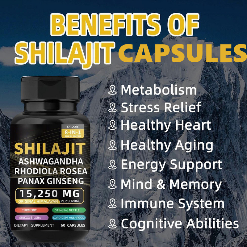 Himalayan Shilajit Capsules Manufacturer - Pure Energy & Wellness Supplement for Adults