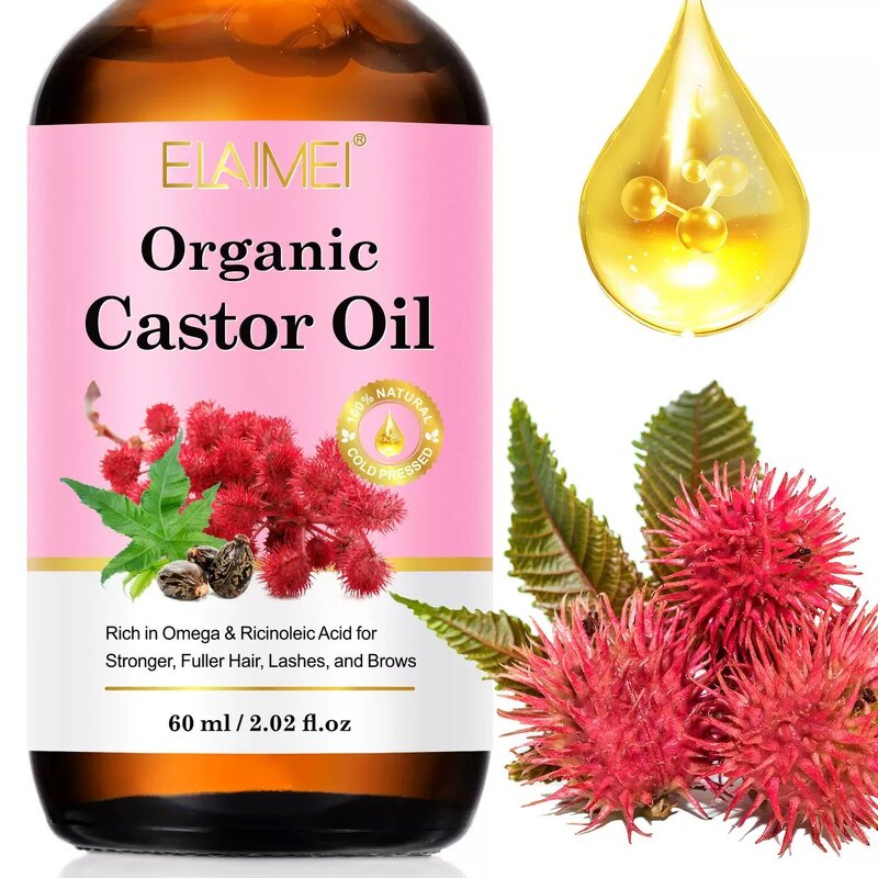 Organic Castor Oil Manufacturer - Hexane-Free, Cold-Pressed for Hair Growth & Lash Enhancement