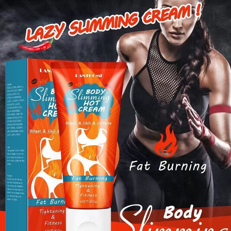 Organic Slimming Gel - Hot Cream with Herbal Ginger & Mineral Vegan Ingredients for Tummy