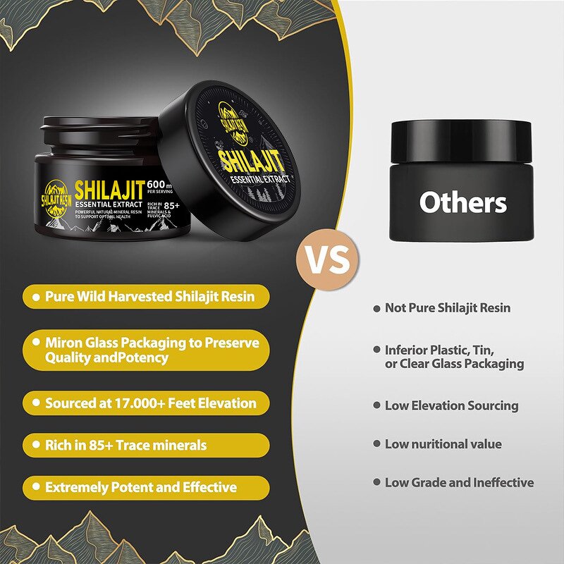 Himalayan Shilajit Resin Manufacturer - Gold Grade, Rich in Fulvic Acid for Immune Support