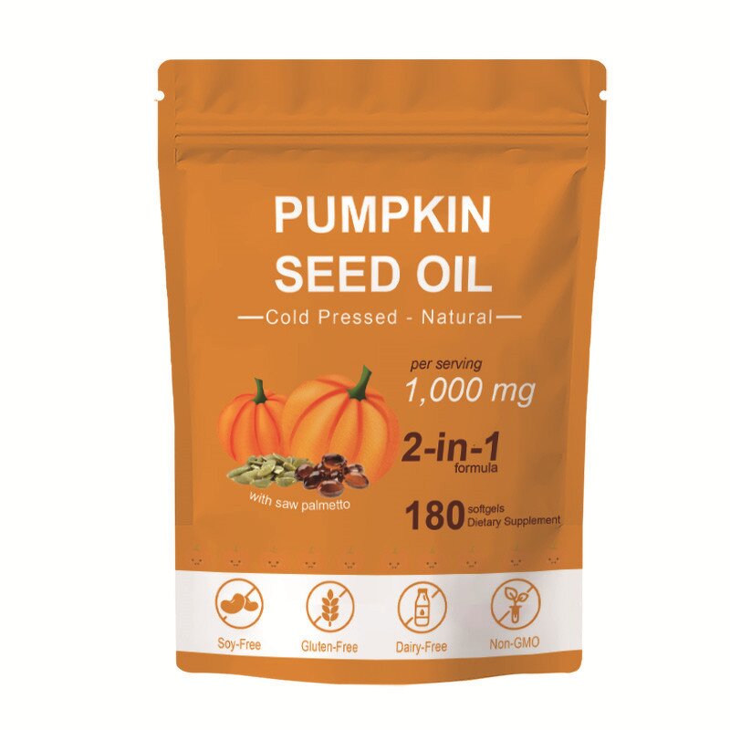 Pumpkin Seed Oil Capsules Manufacturer - 2-in-1 Softgel with Saw Palmetto for Hair & Skin