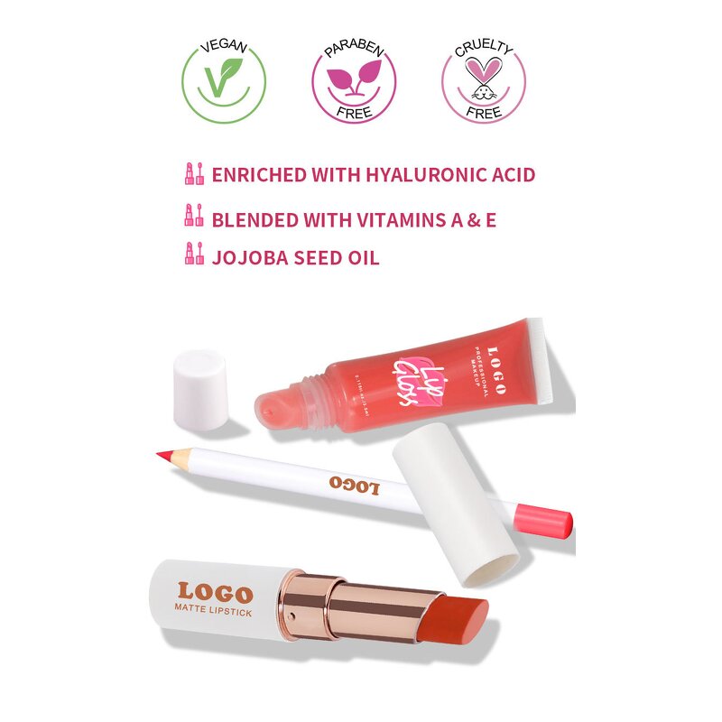 Lipstick Manufacturer - Custom Private Label Vegan Matte Lipstick Set, 12 Colors, Water Resistant & Hydrating