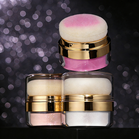 Vegan Makeup Manufacturer - Custom Logo Fairy Sparkle Glitter Powder Highlighter with Mirror & Puff