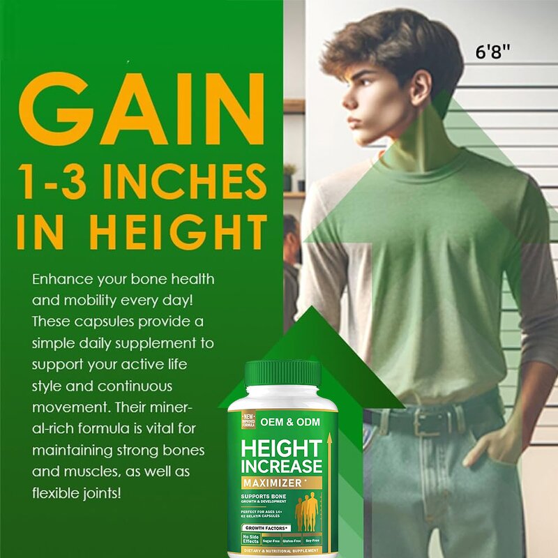 Height Increase Capsules Manufacturer - OEM ODM Private Label for Bone Strength and Growth Maximizer