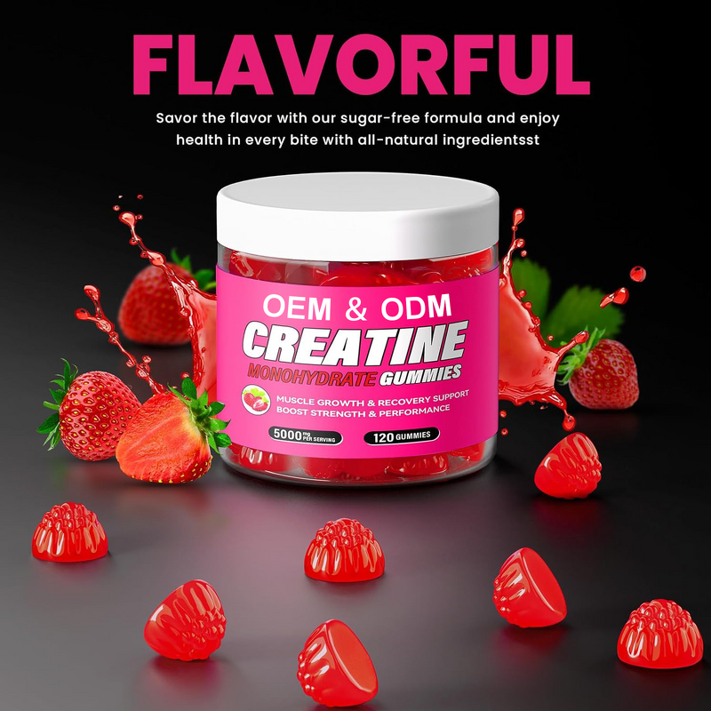 Creatine Monohydrate Gummies Manufacturer - 5000mg Private Label for Muscle Strength & Recovery