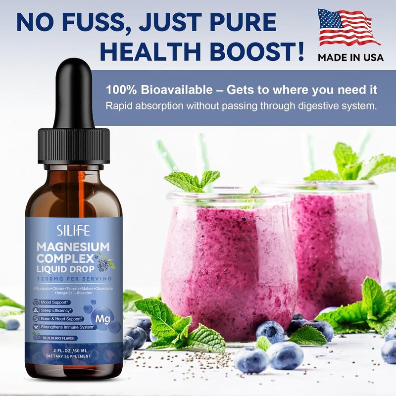 Magnesium Glycinate Liquid Drops Manufacturer - Organic Sleep and Nerve Function Supplement