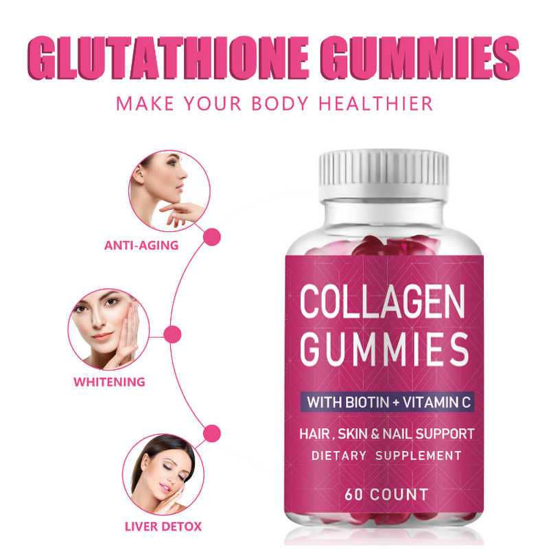 Glutathione Gummies Manufacturer - Skin Whitening & Anti-Aging Supplements with Marine Collagen