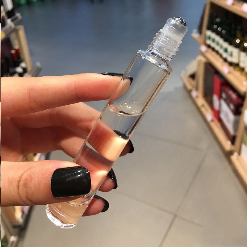 Perfume Roll on Bottle Manufacturer - 10ml Transparent Clear Long Tube Luxury Essential Oil