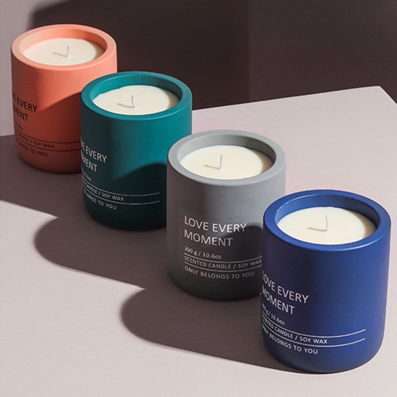 Ceramic Candle Holder Manufacturer - 250g-300g Empty Ceramic Container Frosted Matte Colors