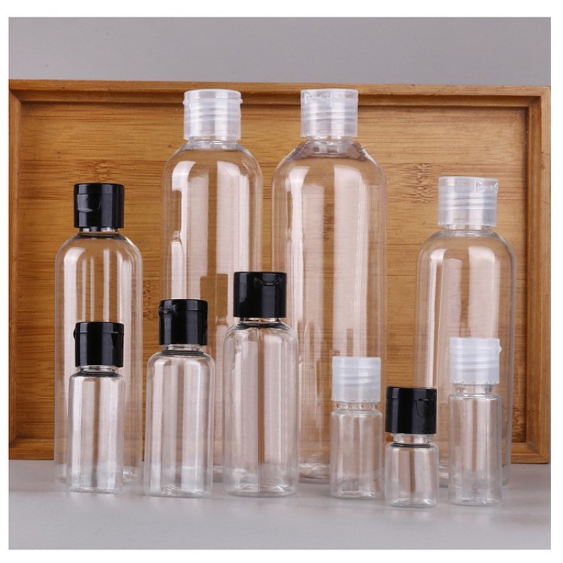 Flip Top Cap Bottle Factory - 5ml-500ml Round Shape PET Transparent Empty Squeeze Bottle