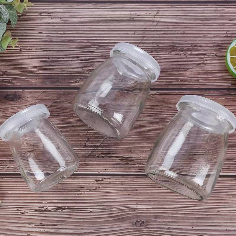 Glass Pudding Cup Manufacturer - 100ml-200ml 6oz Empty Food Storage Milk Pudding Yogurt Jars