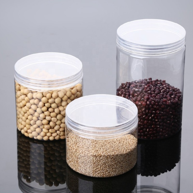 Food Container Factory - 150ml-500ml Clear Pet Plastic Candy Jar With Aluminum Cap