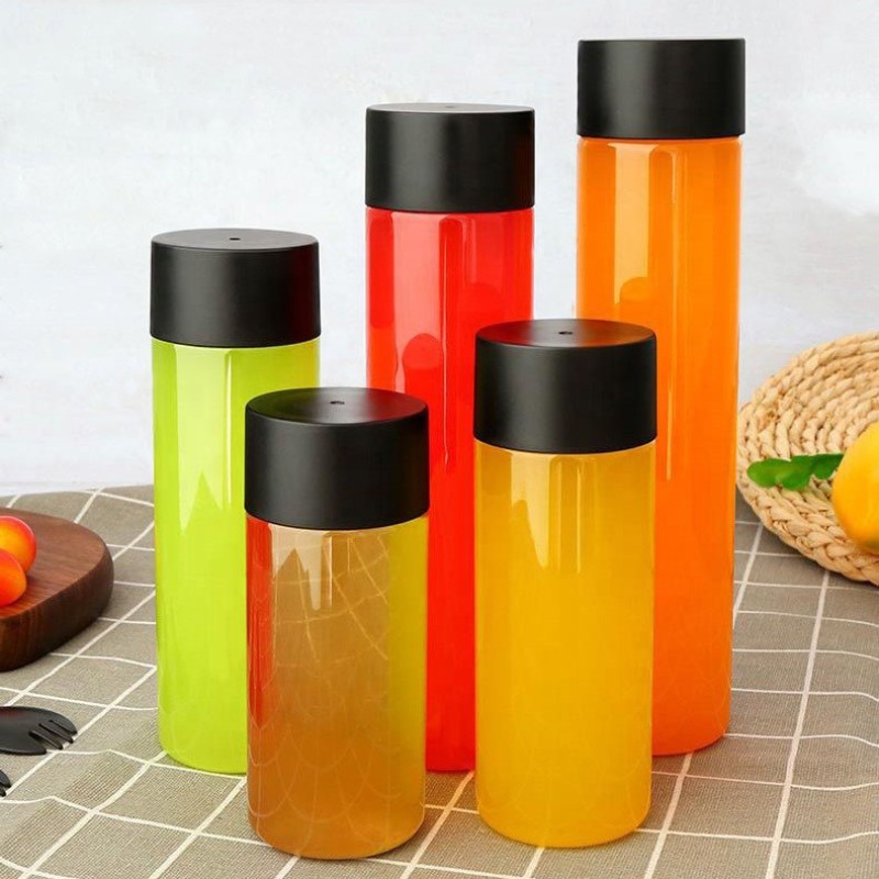 Round Juice Bottle Supplier - 300ml-500ml Clear Round Juice Drinking Plastic Water Bottle