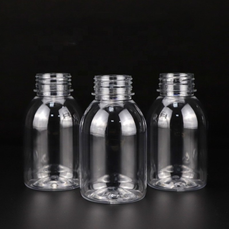 Cold Brew Bottle Manufacturer - 250ml Custom Clear Round PET Plastic Cold Press Juice Bottle