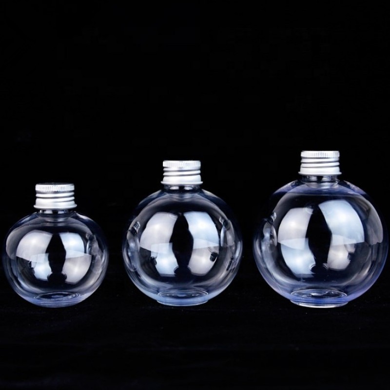 Ball Shape Bottle Manufacturer - 50ml-100ml PET Plastic Ball Shape Christmas Tree Ornaments