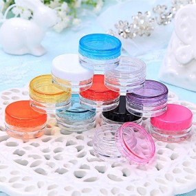 Nail Art Jar Factory - 3g 5g Portable Plastic Empty Eyeshadow Makeup Cream Lip Balm Pot