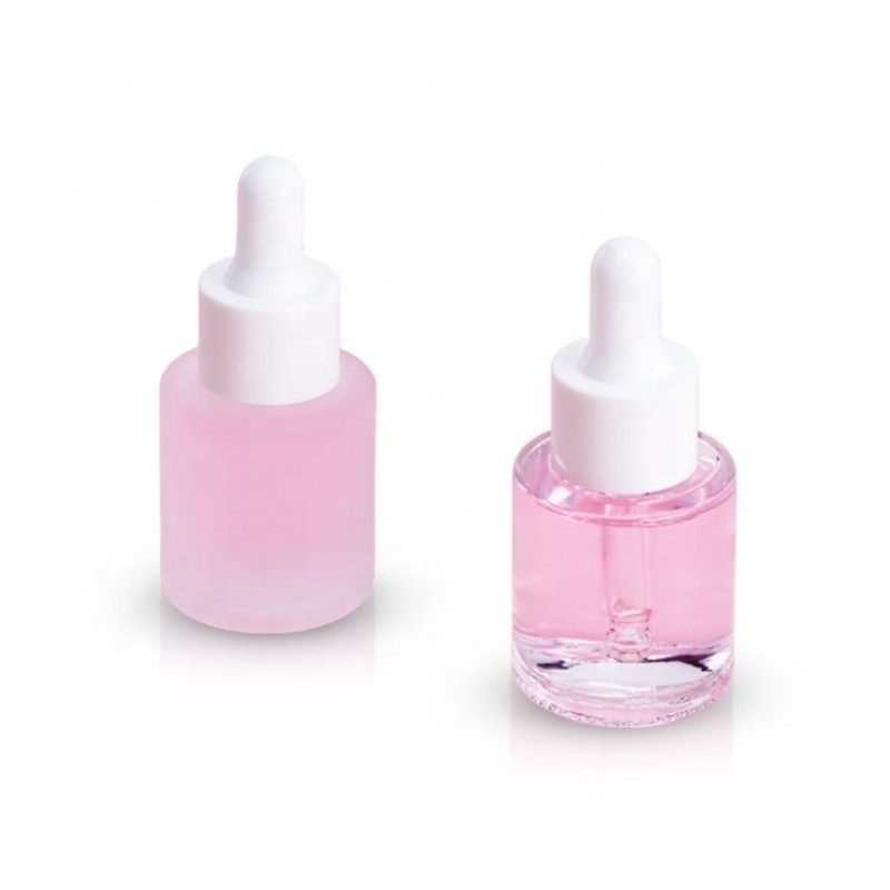Essential Oil Dropper Bottle Manufacturer - 20ml Flat Shoulder Frosted Clear Glass with Pipette