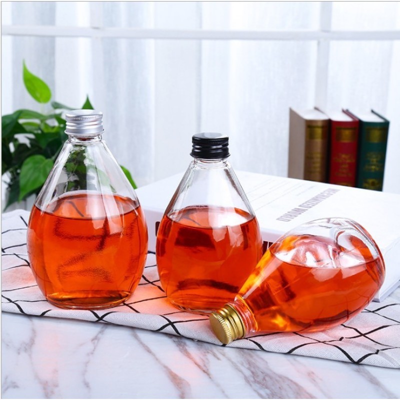 Glass Juice Bottle Manufacturer - 100ml-500ml Glass Juice Packaging Bottle Beverage Milk Bottle