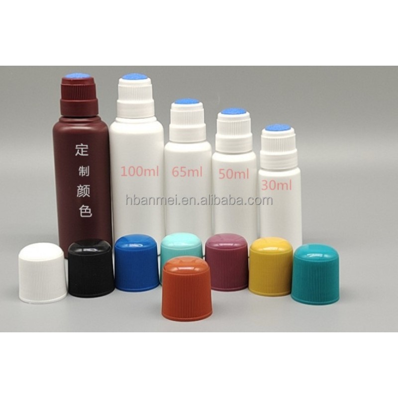Pharmaceutical Applicator Factory - 30ml-100ml PE Colorful Sponge Top Head 24/410 Liniment Bottle