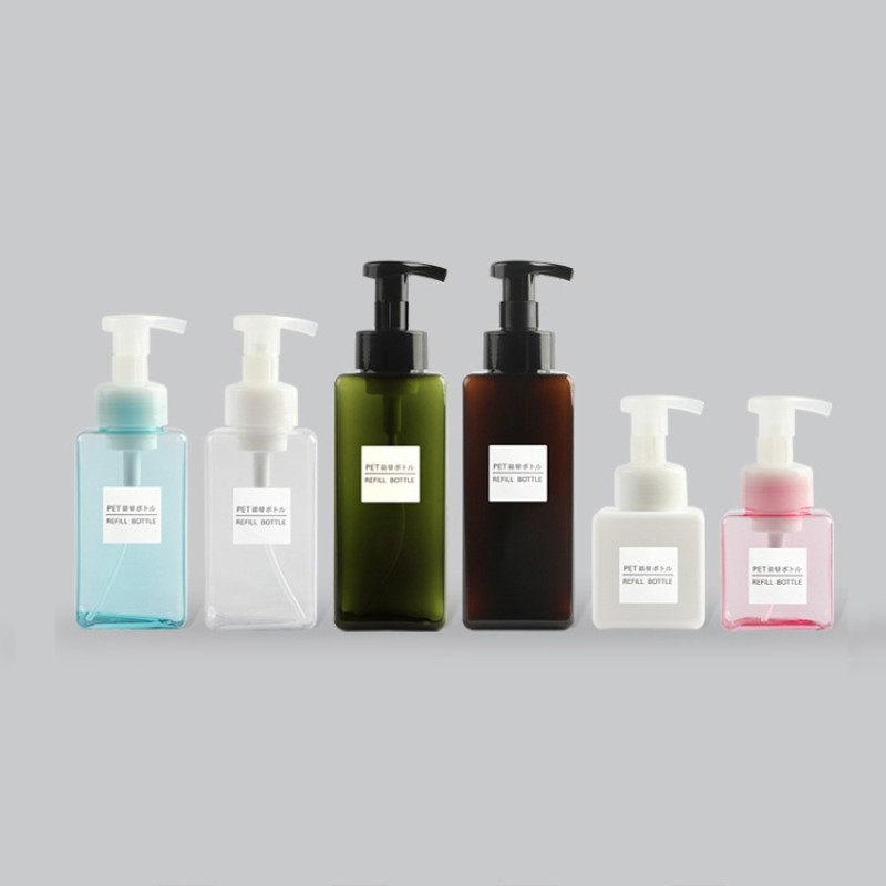 Foam Pump Bottle Supplier - 250ml-650ml PETG Square Foaming Soap Dispenser
