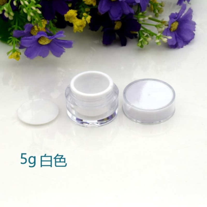 Acrylic Cream Jar Supplier - 5g-50g Plastic Cosmetic Jar Packaging Round Container with Lid