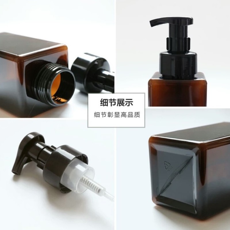 Foam Pump Bottle Manufacturer - 450ml PETG Square Liquid Soap Dispenser Face Wash Cleanser