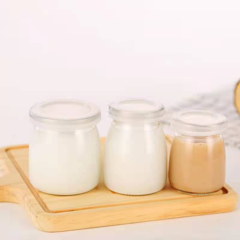 Glass Pudding Cup Manufacturer - 100ml-200ml 6oz Empty Food Storage Milk Pudding Yogurt Jars