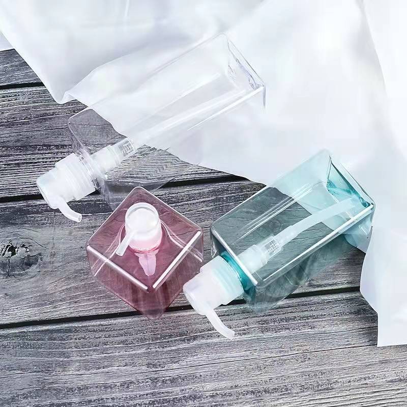 Lotion Pump Bottle Factory - 100ml-650ml Square Custom PETG Cosmetic Plastic Pump Bottle