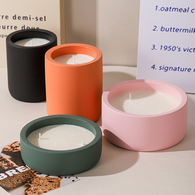 Ceramic Candle Holder Manufacturer - 250g-300g Empty Ceramic Container Frosted Matte Colors