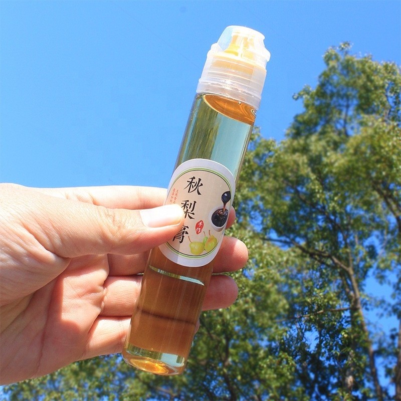 Flip Top Cap Bottle Supplier - 250ml 350ml Food Grade PET Honey Syrup Sauce Squeeze Bottle