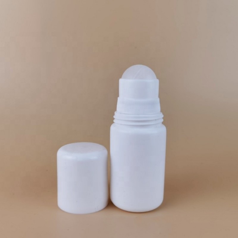 Plastic Roll on Bottle Manufacturer - 30ml 50ml HDPE White Essential Oil Empty Deodorant Container