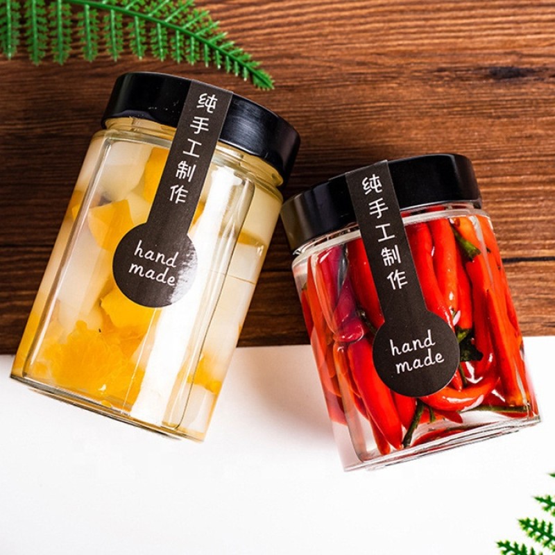 Glass Food Jar Factory - 8oz Food Grade Clear Round Straight Sided Glass Jars with Screw Lid