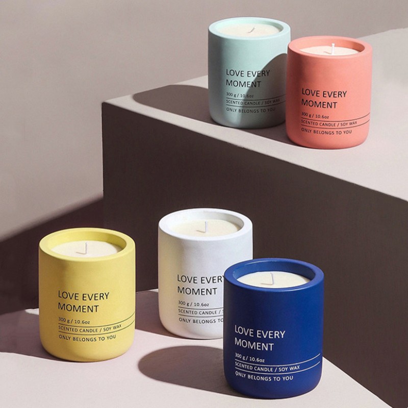 Ceramic Candle Holder Manufacturer - 250g-300g Empty Ceramic Container Frosted Matte Colors