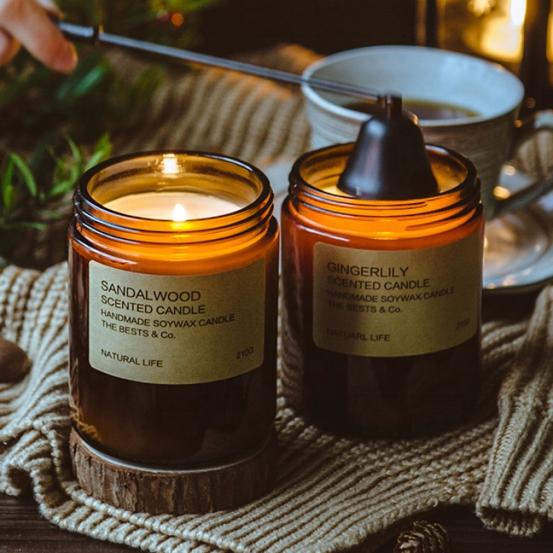 Glass Candle Jars Factory - 100ml-250ml Empty Wide Mouth Glass Candle Jars with Aluminum Lid