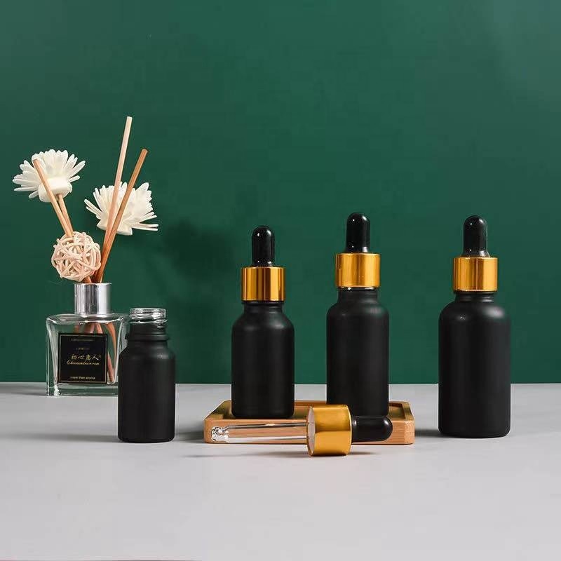 Matte Dropper Bottle Factory - 5ml-100ml Glass Pipette Graduated Matte Black Essential Oil
