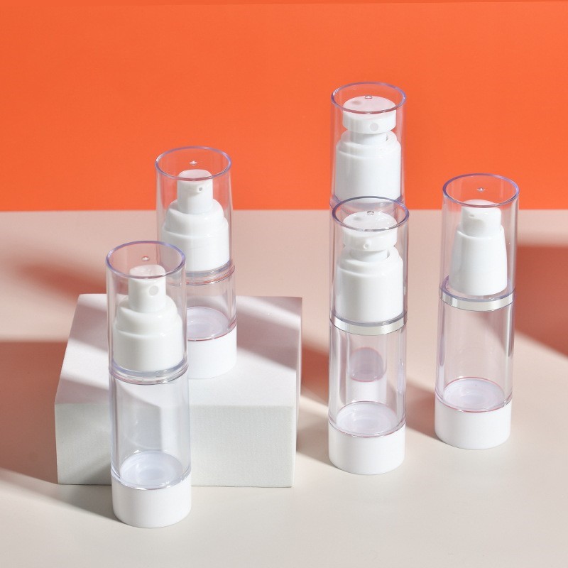 Airless Pump Bottle Supplier - 15ml-100ml Empty AS Plastic Cosmetic Serum Lotion Spray Bottle