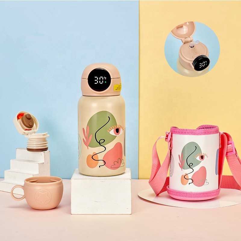 Children's Thermos Cup Supplier - Stainless Steel Water Bottle Children's Vacuum Flask with Straw