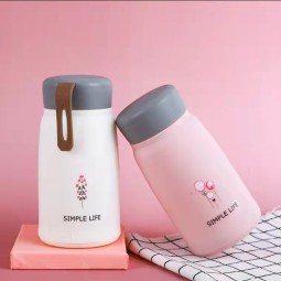 Glass Drink Bottle Supplier - Wholesale 360ml Cute Advertising Gift Glass Bottle Kids Drinking