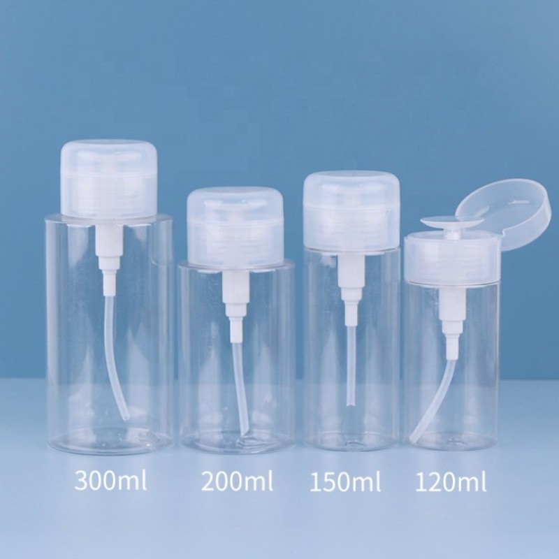 Pump Dispenser Bottle Manufacturer - 120ml-300ml Clear Liquid Cosmetic Toner Makeup Remover