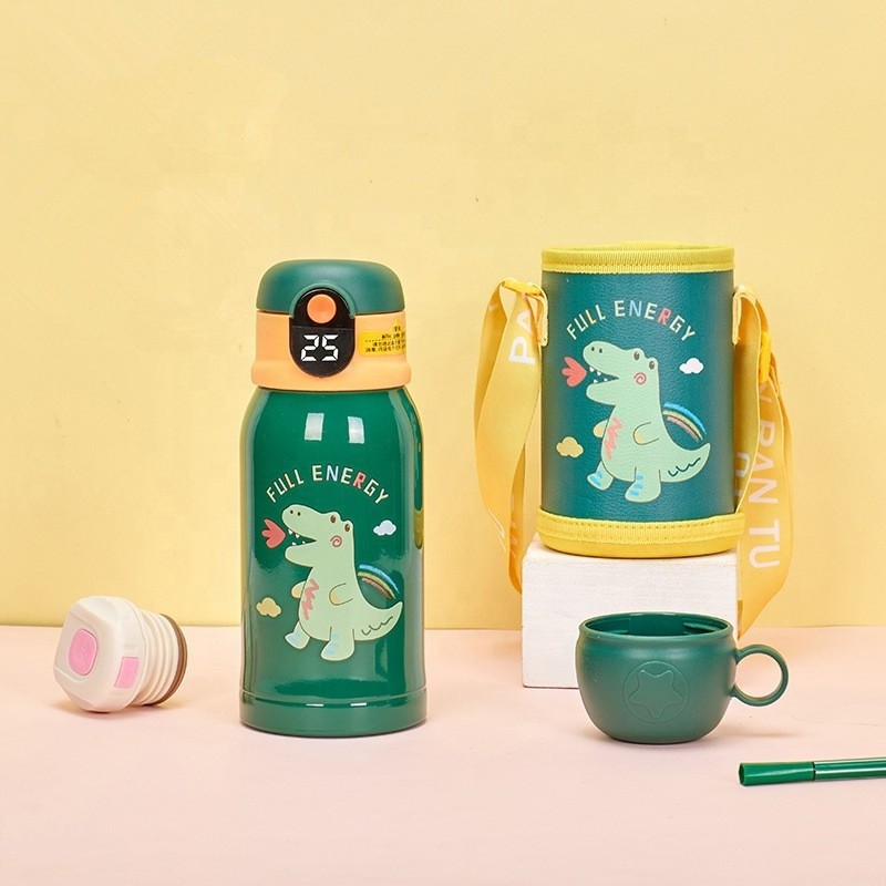 Children's Thermos Cup Supplier - Stainless Steel Water Bottle Children's Vacuum Flask with Straw