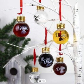 Christmas Beverage Ball Supplier - Booze Filled Christmas Tree Decoration Plastic Beverage Balls