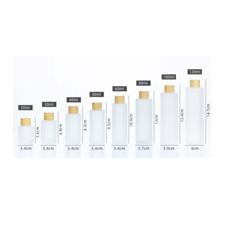 Glass Lotion Bottle Manufacturer - 30ml 100ml Flat Shoulder Glass Bottle Essence Oil Dispenser