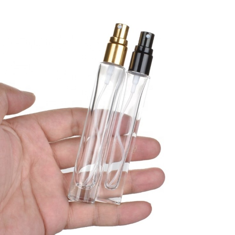 Essential Oil Bottle Factory - 10ml Mini Round Square Vintage Clear Refillable Perfume Bottle