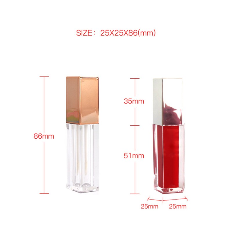 Lip Gloss Tube Factory - 5ml Pentagonal Shape Empty Lipgloss Tube with Brush