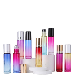 Gradient Roll on Bottle Factory - 10ml Glass Essential Oil Empty Frosted Color Perfume Bottle