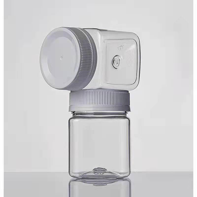 Honey Jar Factory - 100g-900g Empty Transparent Pet Plastic Jar Wholesale with White Cap