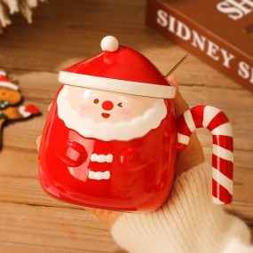 Christmas Coffee Mug Manufacturer - Joyye Christmas Chubby Cups Hand Painted Embossed Mug
