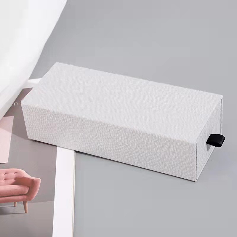 Glasses Case Box Supplier - New Custom Logo Rectangle Eyeglasses Case Hard Paper Box Drawer