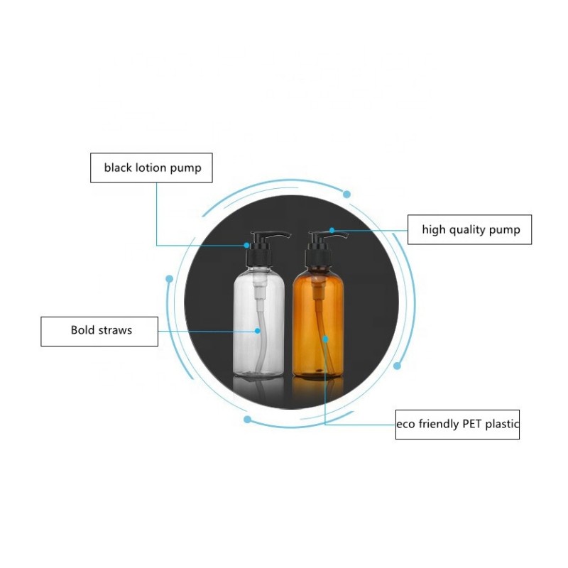 Custom Shampoo Bottle Factory - 300ml Empty Plastic Cosmetic Lotion Bottle With Pump